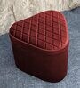 Triangle Fabric Pouffe in Maroon Colour
