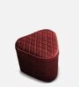 Triangle Fabric Pouffe in Maroon Colour