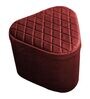 Triangle Fabric Pouffe in Maroon Colour