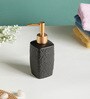 Triangle Textured 310ml Black Ceramic Soap Dispenser