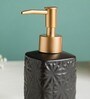 Triangle Textured 310ml Black Ceramic Soap Dispenser