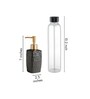 Triangle Textured 310ml Black Ceramic Soap Dispenser