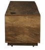 Triangle TV Console for TVs up to 50" with 2 Drawers in Natural Wood Finish
