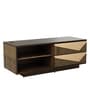 Triangle TV Console for TVs up to 50" with 2 Drawers in Natural Wood Finish