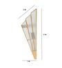 Triangular Abstract Luxe Wall Lamp with Frosted Glass