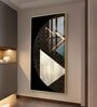 Triangular Opulence Glass Finish Vertical Wall Art