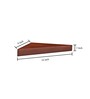 Triangular shape Brown Engineered Wood Wall Shelf