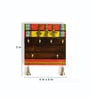 Tribal Borderswarli Hand-Painted Dhokra In Sheesham Wood (6 Hooks) Key Holder