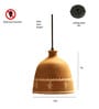 Tribal Print Terracotta Dome Hanging Light