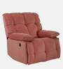 Tribbiani Velvet 1 Seater Motorised Recliner in Blush Pink Colour
