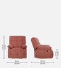 Tribbiani Velvet 1 Seater Motorised Recliner in Blush Pink Colour