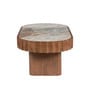 Triest Toronto Marble Top Coffee Table In Walnut Finish