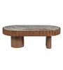 Triest Toronto Marble Top Coffee Table In Walnut Finish