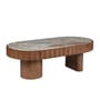 Triest Toronto Marble Top Coffee Table In Walnut Finish