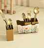 Triflora Wooden Cutlery Holder | Spoon Holder