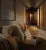 Trikona Brown Solid Wood Wall Sconces