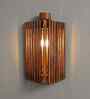 Trikona Brown Solid Wood Wall Sconces