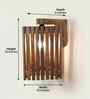 Trikona Brown Solid Wood Wall Sconces