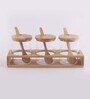 Triple 50ml Engineered Wood 3 pcs Condiment Jar with Spoon
