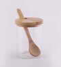 Triple 50ml Engineered Wood 3 pcs Condiment Jar with Spoon