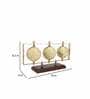 Triple Vertical Gold Iron Table Accent