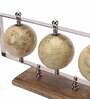 Triple Vertical Silver Iron Table Accent