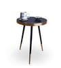Tripod End Table Black & Gold Finish