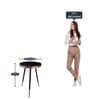 Tripod End Table Black & Gold Finish