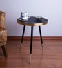 Tripod End Table Black & Gold Finish
