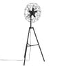 Marco Black Metal Shade Tripod Floor Lamp with Black Base