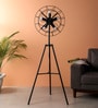 Marco Black Metal Shade Tripod Floor Lamp with Black Base