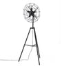 Marco Black Metal Shade Tripod Floor Lamp with Black Base