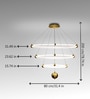 Tripoli  LED Smart Voice Assist Chandelier (Gold)