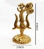 Trishul with Damru Metal Decorative Showpiece