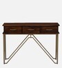 Tristan Solid Wood Console Table In Provincial Teak