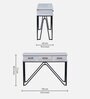 Tristan Solid Wood Console Table In Black & White Finish