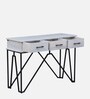 Tristan Solid Wood Console Table In Black & White Finish