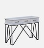 Tristan Solid Wood Console Table In Black & White Finish