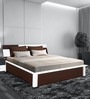 Tristar Queen Bed with Storage in Brown & White Finish
