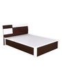 Tristar Queen Bed with Storage in Brown & White Finish