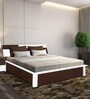 Tristar Queen Bed with Storage in Brown & White Finish