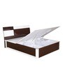 Tristar Queen Bed with Storage in Brown & White Finish
