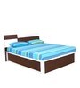 Tristar Queen Bed with Storage in Brown & White Finish