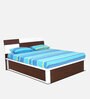 Tristar Queen Bed with Storage in Brown & White Finish