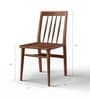 Triton Bliss Teak Wood Dining Chair in Oak Finish