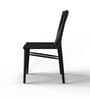 Triton Caitlin Teak Wood Dining Chair in Black Finish