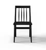 Triton Caitlin Teak Wood Dining Chair in Black Finish