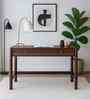 Trivexa Solid Wood Writing Desk in Walnut Finish