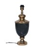 Troffy Black Table Lamp with Frustum shaped Pink colour Lampshade