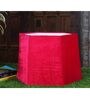 Troffy Black Table Lamp with Frustum shaped Pink colour Lampshade